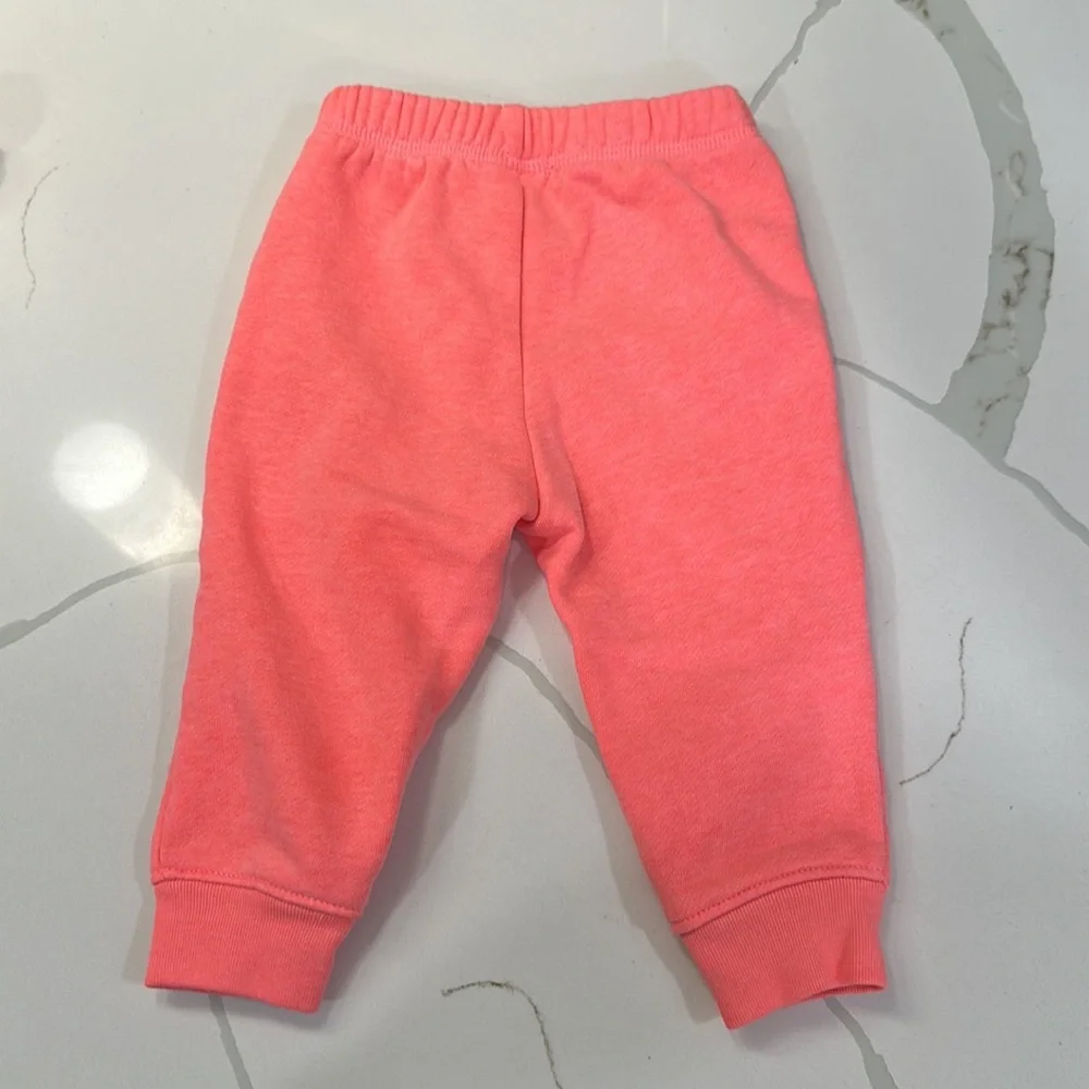 Gap baby neon pink jogger sweatpants size 12-18 months